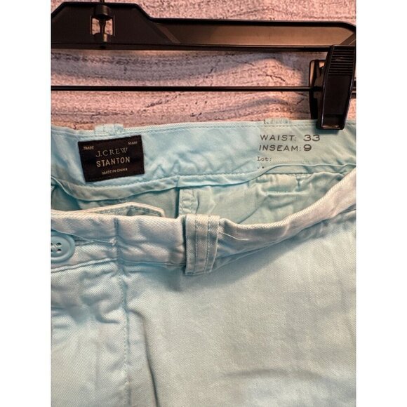 J.Crew Stanton Men's Light Blue Shorts Size 33 Waist 9" Inseam - Picture 2 of 3